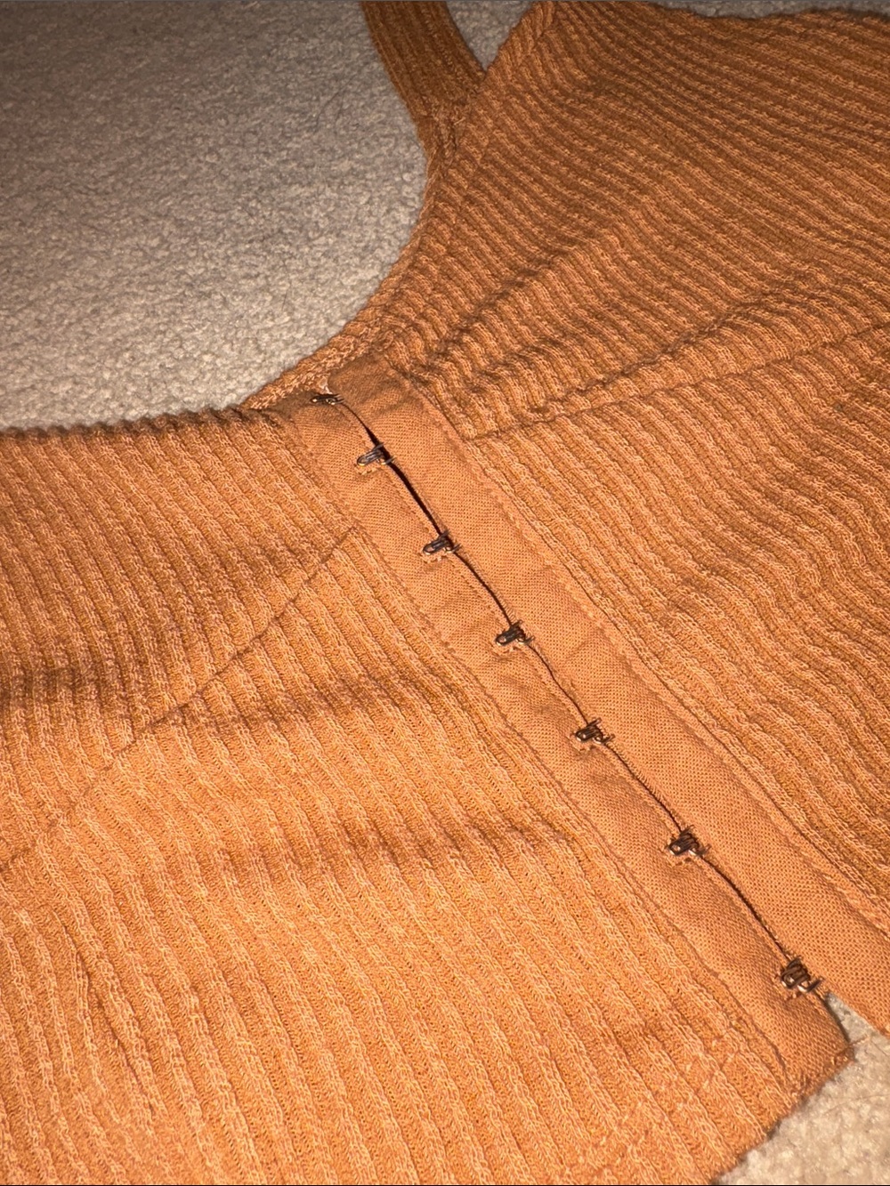 Pacsun Ribbed Cropped Tank Top in Rust - Picture 3 of 4